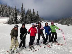 Nancy Greene joined the group for a day on the slopes