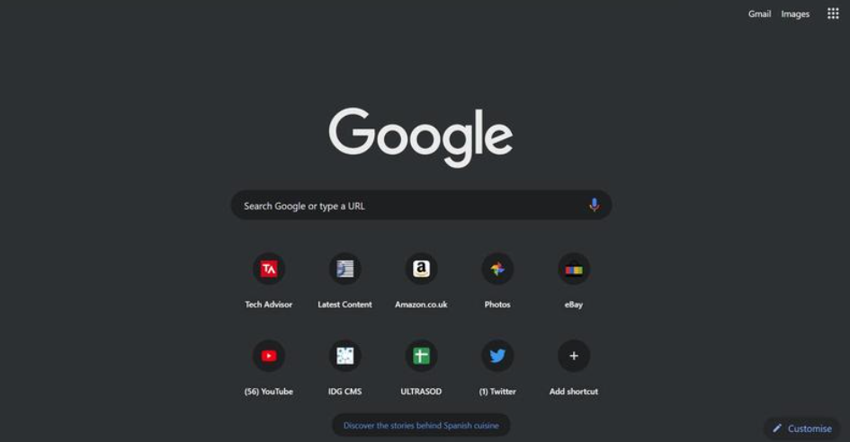 Google Chrome's web browser has the option to enable dark mode.
