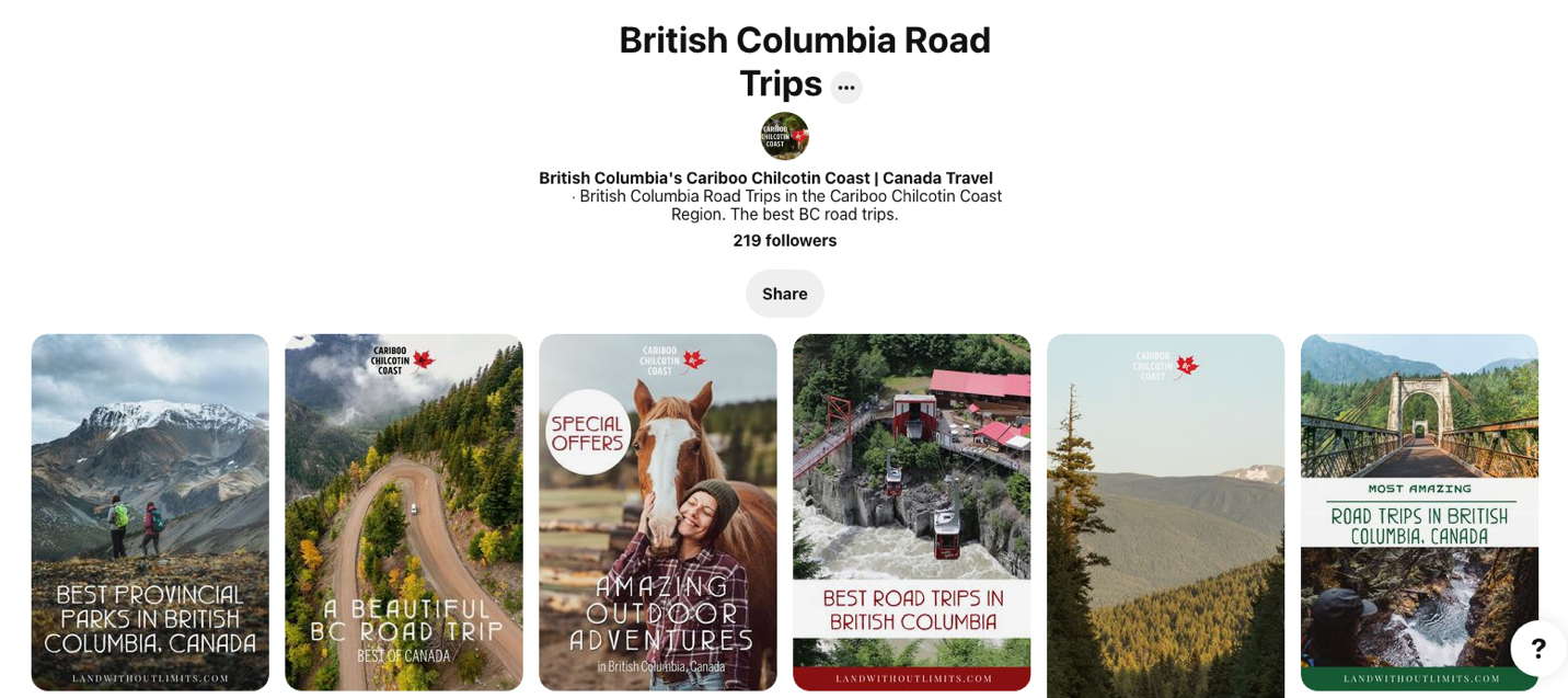 Cariboo Chilcotin Coast Tourism Association showcases six road trips in the region.
