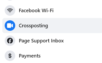 Ensure the Crossposting function option is selected