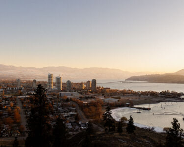 View from Knox Mountain Park of Downtown Kelowna. Credit: Tourism Kelowna/Danika Lee